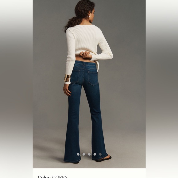 NWT Pilcro low-rise Icon flare black jeans 28 - Picture 7 of 8